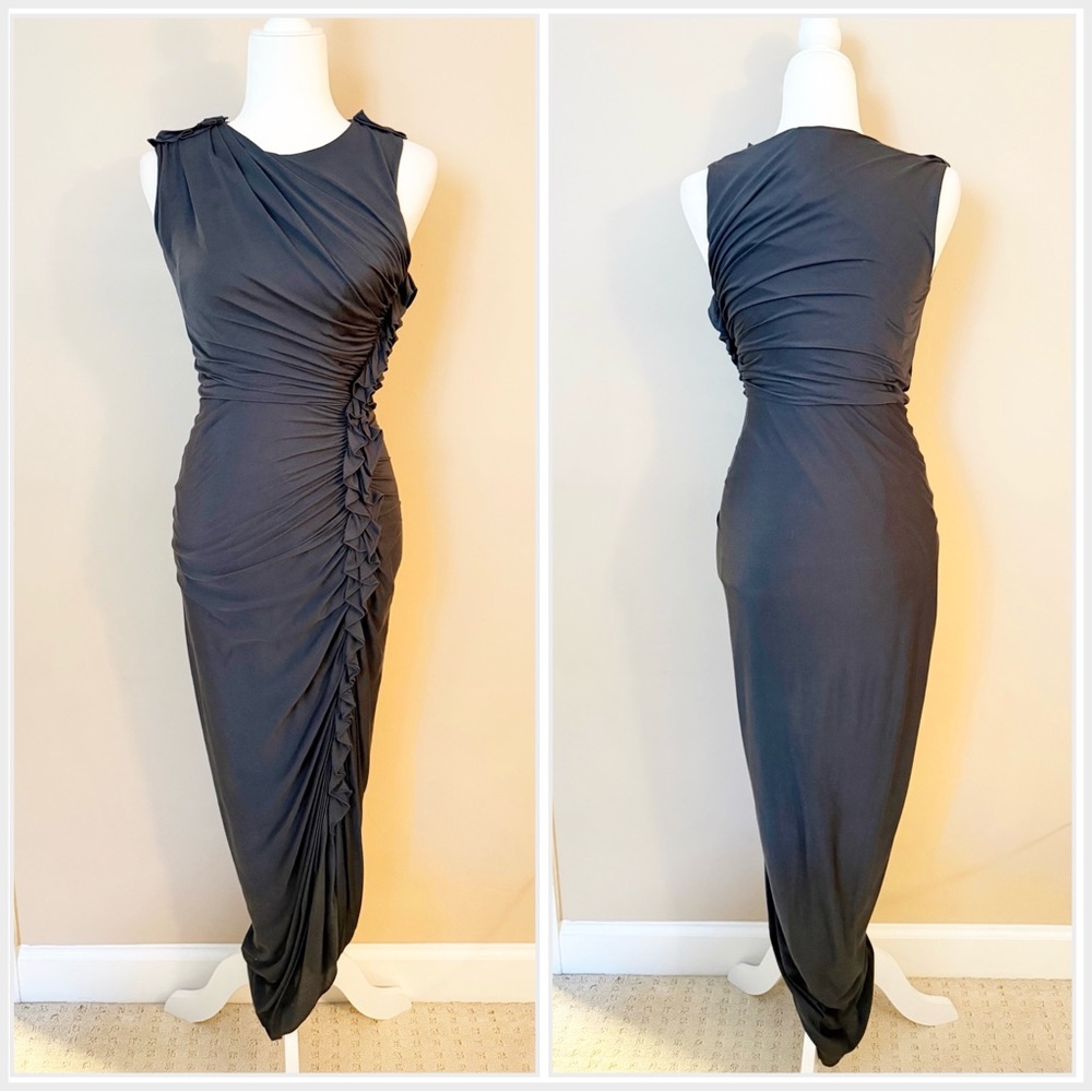 NWT 3.1 Phillip Lim Asymmetrical Gathered Ruffle Ruched Dress Sz S